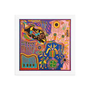 Huichol Yarn Painting Print • L - 344 - Huichol Arts