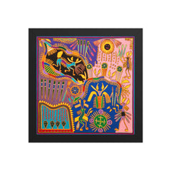 Huichol Yarn Painting Print • L - 344 - Huichol Arts