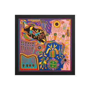 Huichol Yarn Painting Print • L - 344 - Huichol Arts