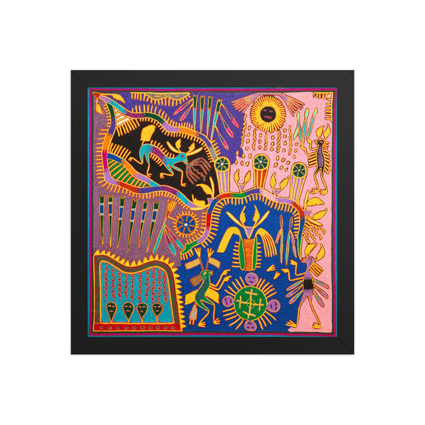 Huichol Yarn Painting Print • L - 344 - Huichol Arts