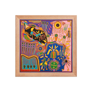 Huichol Yarn Painting Print • L - 344 - Huichol Arts