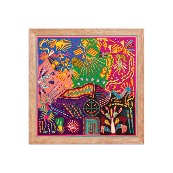 Huichol Yarn Painting Print • L - 346 - Huichol Arts