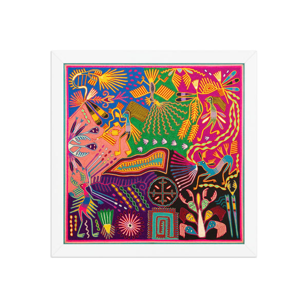 Huichol Yarn Painting Print • L - 346 - Huichol Arts