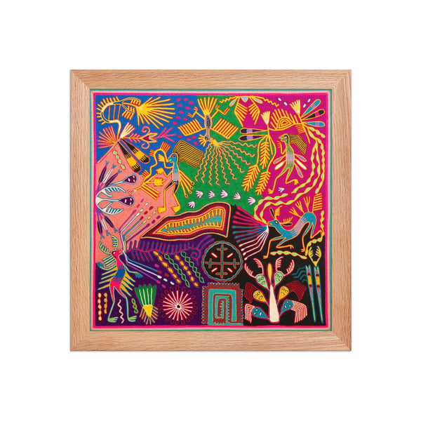 Huichol Yarn Painting Print • L - 346 - Huichol Arts