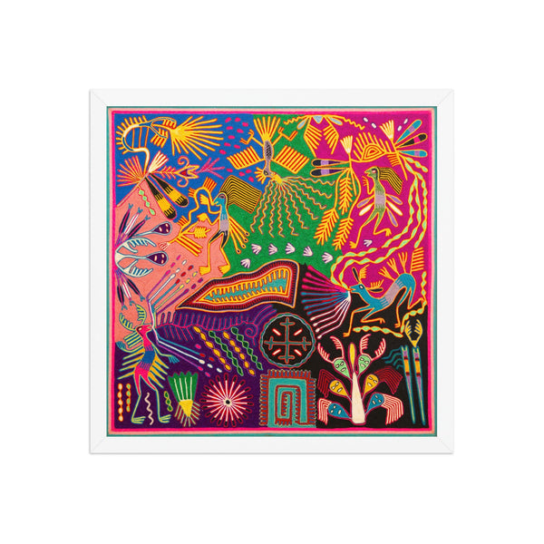 Huichol Yarn Painting Print • L - 346 - Huichol Arts