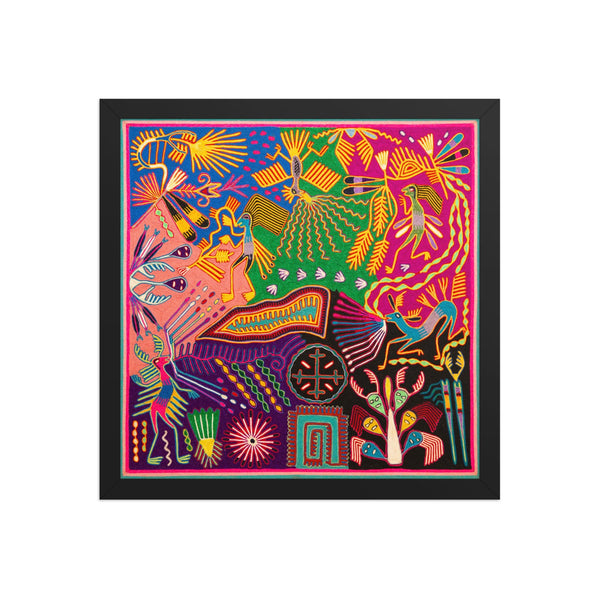 Huichol Yarn Painting Print • L - 346 - Huichol Arts