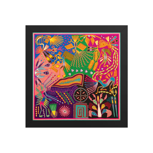 Huichol Yarn Painting Print • L - 346 - Huichol Arts