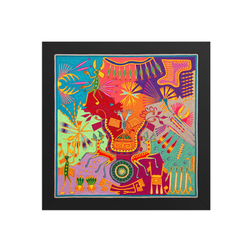 Huichol Yarn Painting Print • L - 347 - Huichol Arts