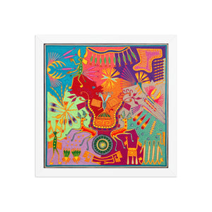 Huichol Yarn Painting Print • L - 347 - Huichol Arts