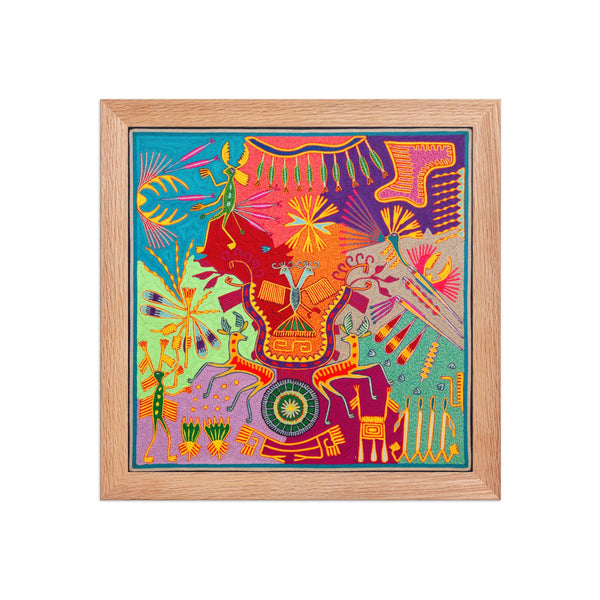 Huichol Yarn Painting Print • L - 347 - Huichol Arts