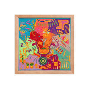 Huichol Yarn Painting Print • L - 347 - Huichol Arts