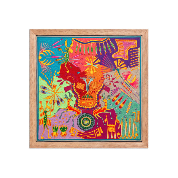 Huichol Yarn Painting Print • L - 347 - Huichol Arts