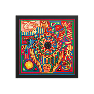 Huichol Yarn Painting Print • L - 348 - Huichol Arts