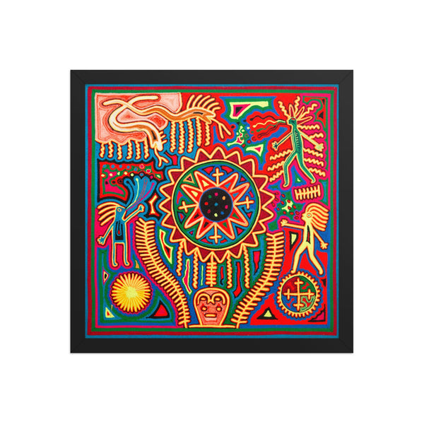 Huichol Yarn Painting Print • L - 348 - Huichol Arts