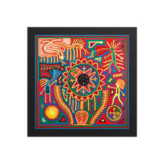 Huichol Yarn Painting Print • L - 348 - Huichol Arts
