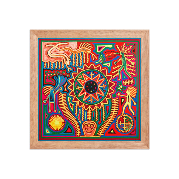 Huichol Yarn Painting Print • L - 348 - Huichol Arts