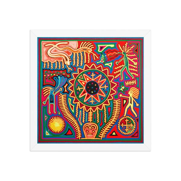 Huichol Yarn Painting Print • L - 348 - Huichol Arts
