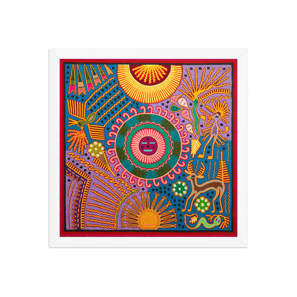 Huichol Yarn Painting Print • L - 349 - Huichol Arts