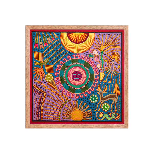 Huichol Yarn Painting Print • L - 349 - Huichol Arts