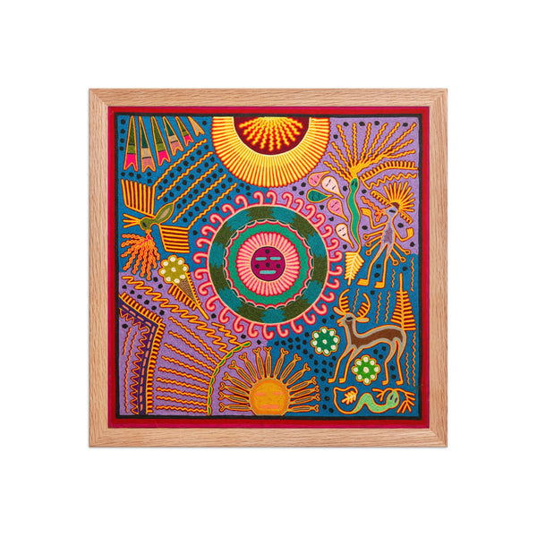 Huichol Yarn Painting Print • L - 349 - Huichol Arts