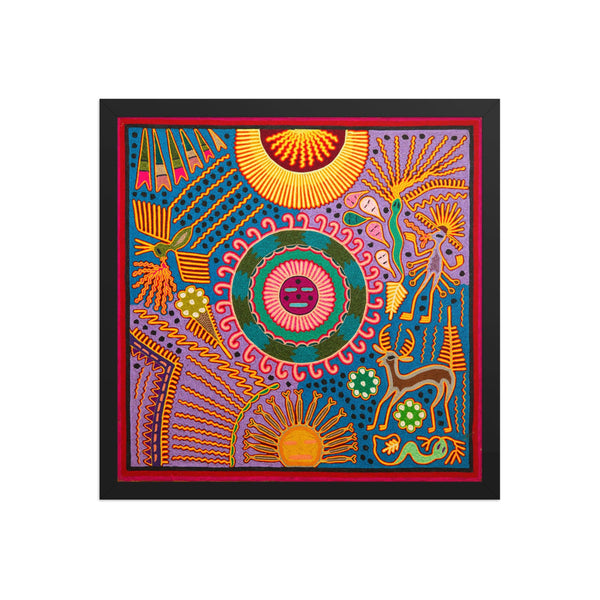 Huichol Yarn Painting Print • L - 349 - Huichol Arts