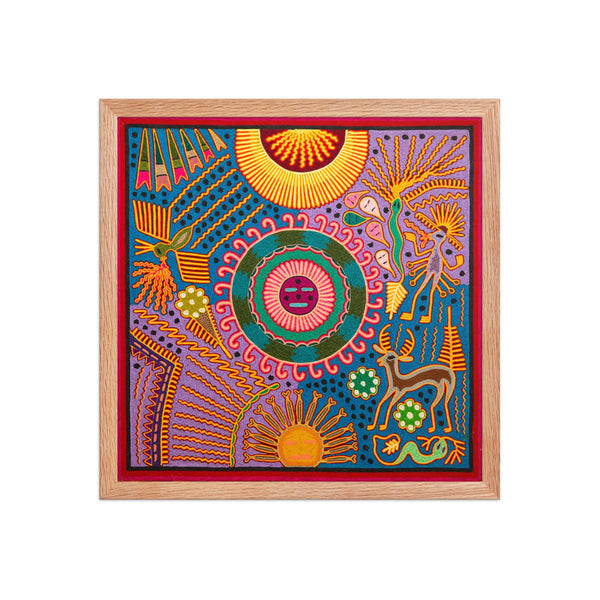 Huichol Yarn Painting Print • L - 349 - Huichol Arts