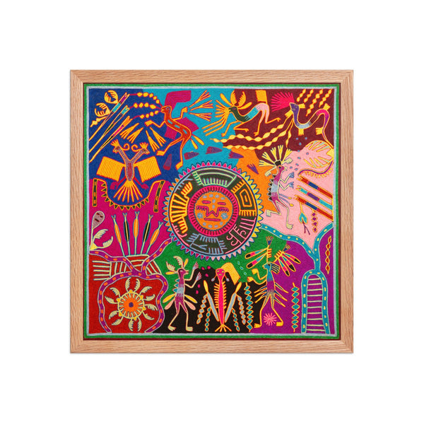 Huichol Yarn Painting Print • L - 350 - Huichol Arts