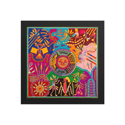 Huichol Yarn Painting Print • L - 350 - Huichol Arts