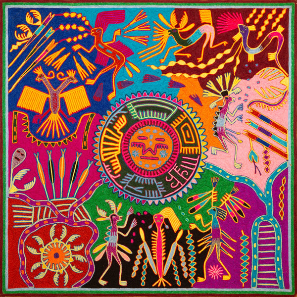 Huichol Yarn Painting Print • L - 350 - Huichol Arts
