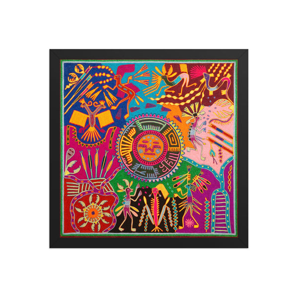 Huichol Yarn Painting Print • L - 350 - Huichol Arts