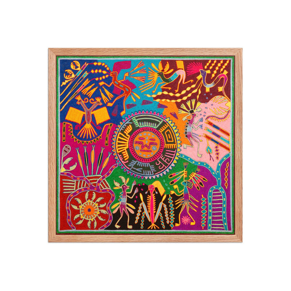 Huichol Yarn Painting Print • L - 350 - Huichol Arts