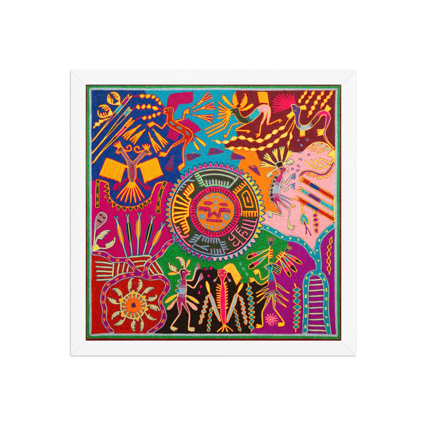 Huichol Yarn Painting Print • L - 350 - Huichol Arts