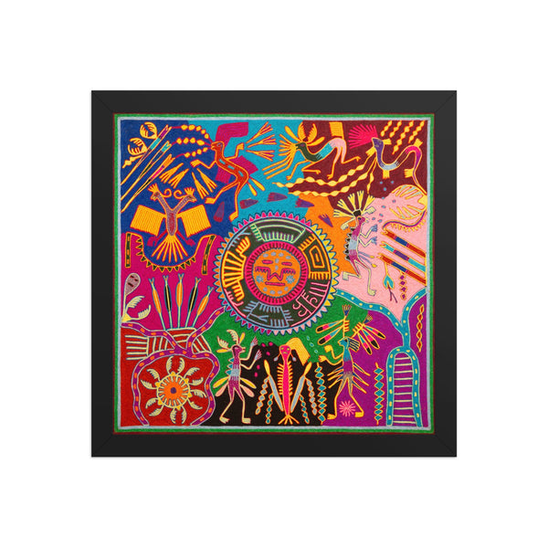 Huichol Yarn Painting Print • L - 350 - Huichol Arts