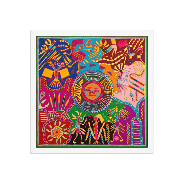 Huichol Yarn Painting Print • L - 350 - Huichol Arts