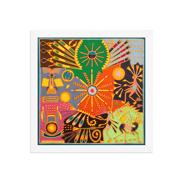 Huichol Yarn Painting Print • L - 351 - Huichol Arts