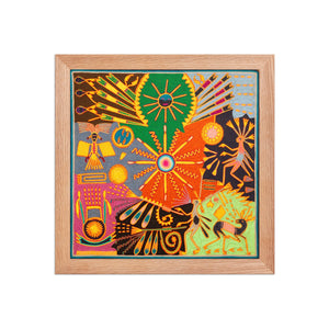 Huichol Yarn Painting Print • L - 351 - Huichol Arts