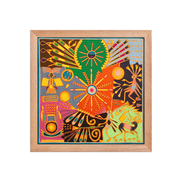 Huichol Yarn Painting Print • L - 351 - Huichol Arts