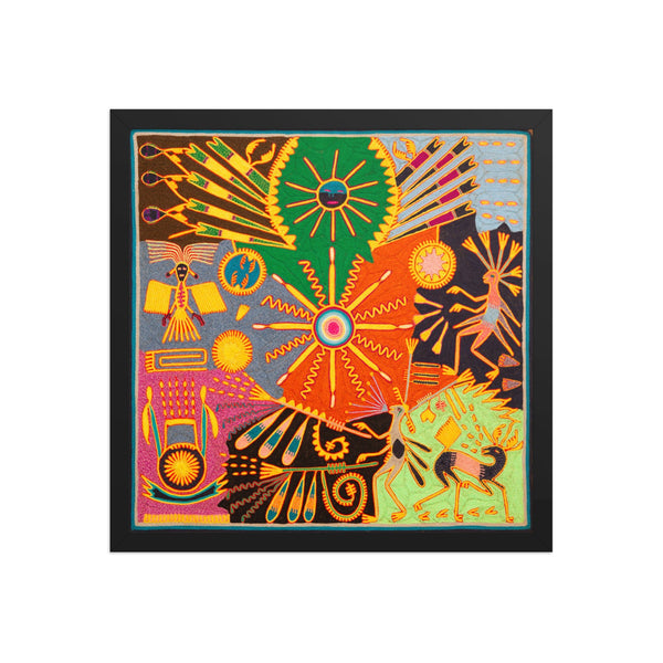Huichol Yarn Painting Print • L - 351 - Huichol Arts