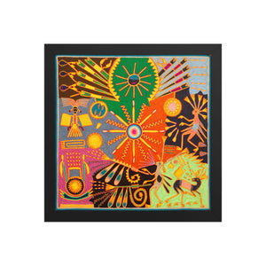 Huichol Yarn Painting Print • L - 351 - Huichol Arts