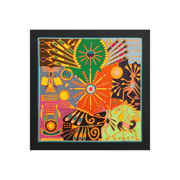 Huichol Yarn Painting Print • L - 351 - Huichol Arts