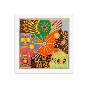 Huichol Yarn Painting Print • L - 351 - Huichol Arts