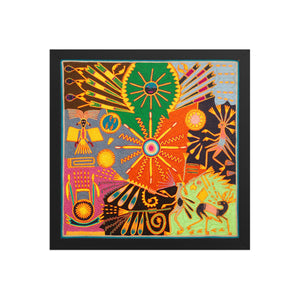Huichol Yarn Painting Print • L - 351 - Huichol Arts