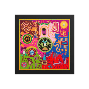 Huichol Yarn Painting Print • L - 352 - Huichol Arts