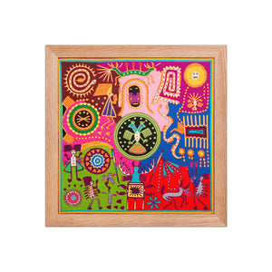 Huichol Yarn Painting Print • L - 352 - Huichol Arts