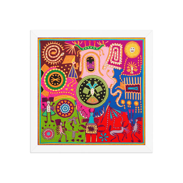 Huichol Yarn Painting Print • L - 352 - Huichol Arts