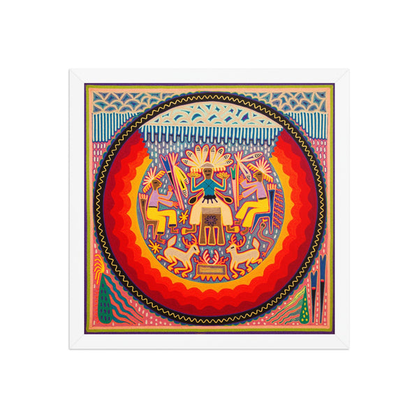 Huichol Yarn Painting Print • L - 353 - Huichol Arts