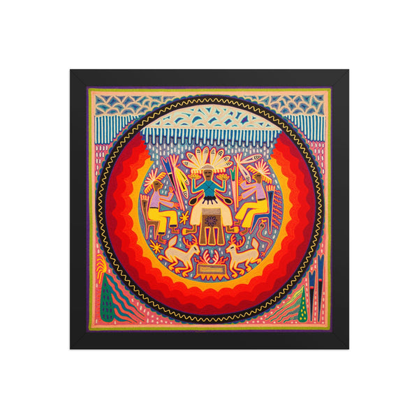 Huichol Yarn Painting Print • L - 353 - Huichol Arts