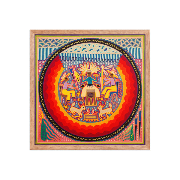 Huichol Yarn Painting Print • L - 353 - Huichol Arts
