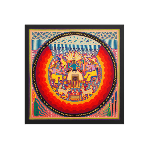 Huichol Yarn Painting Print • L - 353 - Huichol Arts