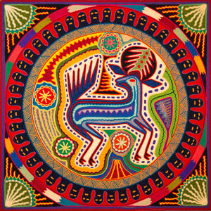 Huichol Yarn Painting Print • L - 354 - Huichol Arts